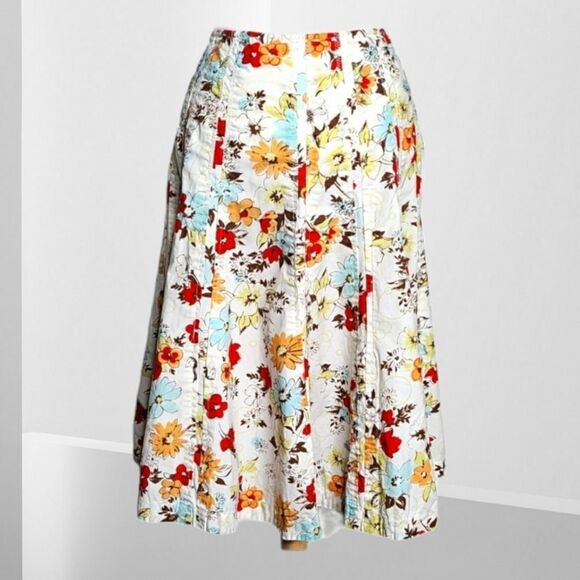 Woman's CAbi Floral Circle Skirt Boho Size 4 - Picture 1 of 7